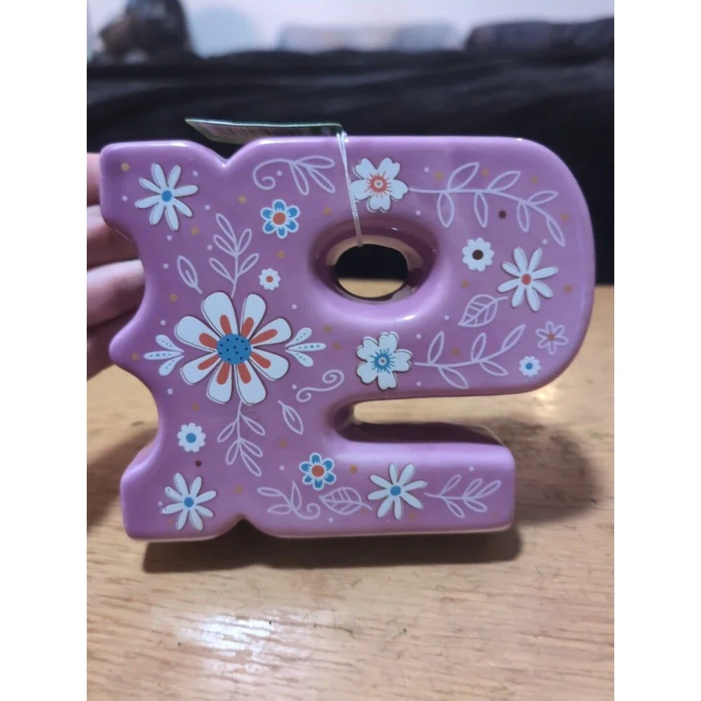 Monogram Letter Ceramic Decor - Picture 1 of 6